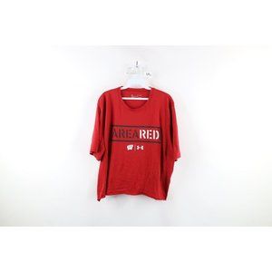 Under Armour Womens XL Custom Cropped University of Wisconsin Football T-Shirt